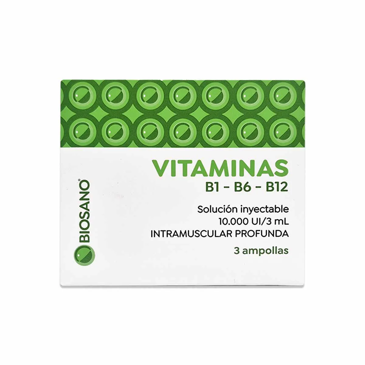 Vitaminas B1-B6-B12 Solución Inyectable  - Caja de 3 ampollas genérico